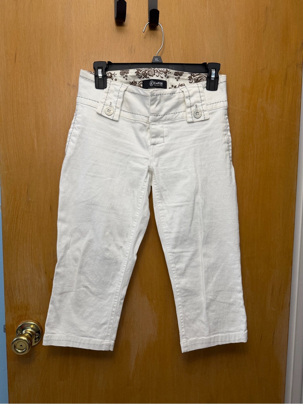 Rewash White Stretch Capri Pants Size 3 Cotton Blend
